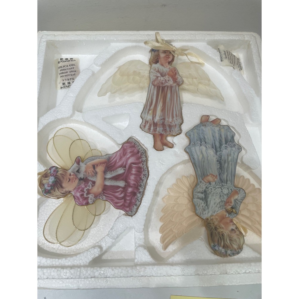 Bradford Editions Dona Gelsinger Heavens Little Angels Ornaments Set 3 COA 68682